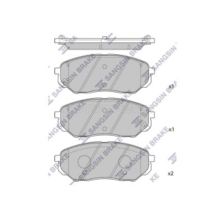 Колодки тормозные перед KIA SORENTO 15- SANGSIN BRAKE