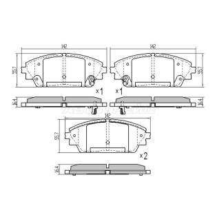 Колодки тормозные перед MAZDA 3 13- SAT