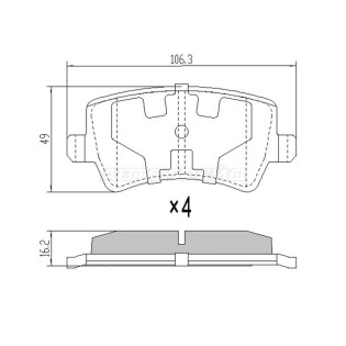 Колодки тормозные зад VOLVO XC60/70/LAND ROVER EVOQUE 11-/FORD GALAXY II/S-MAX 06- SAT