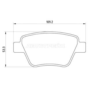 Колодки тормозные зад VW TOURAN 03-10/CADDY 17- BREMBO