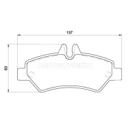 Колодки тормозные задн MERCEDES SPRINTER 06- 3,5-T BREMBO