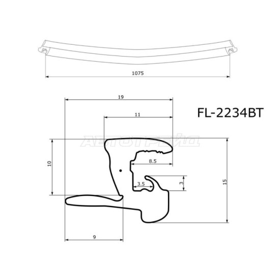 Молдинг лобового стекла PEUGEOT 206 06-12 FLEXLINE