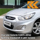 Бампер передний в цвет кузова Hyundai Solaris 1 (2011-2014) правM - SLEEK SILVER - серебристый